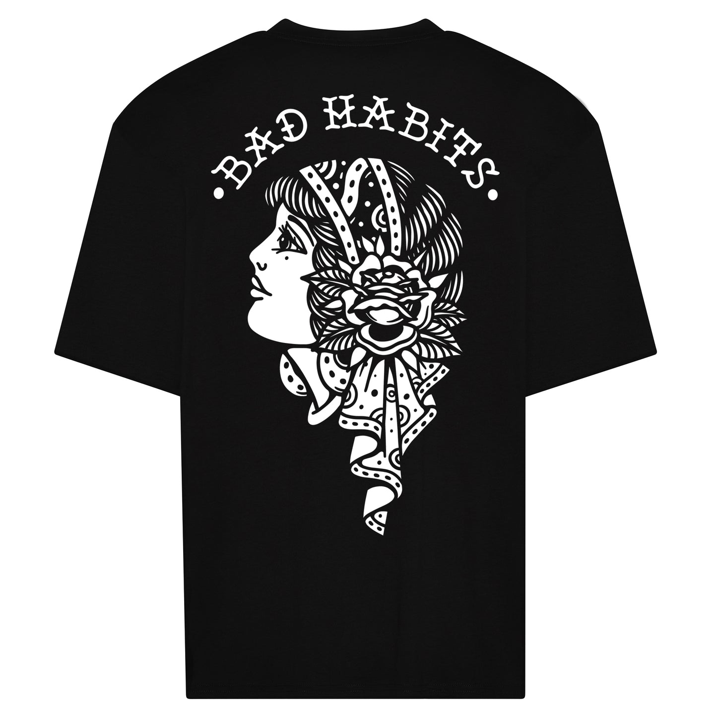Bad Habits Oversized Tee - Black