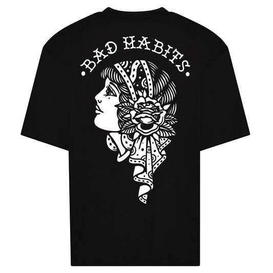 Bad Habits Oversized Tee - Black